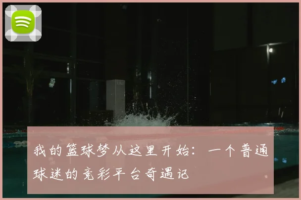 我的篮球梦从这里开始：一个普通球迷的竞彩平台奇遇记